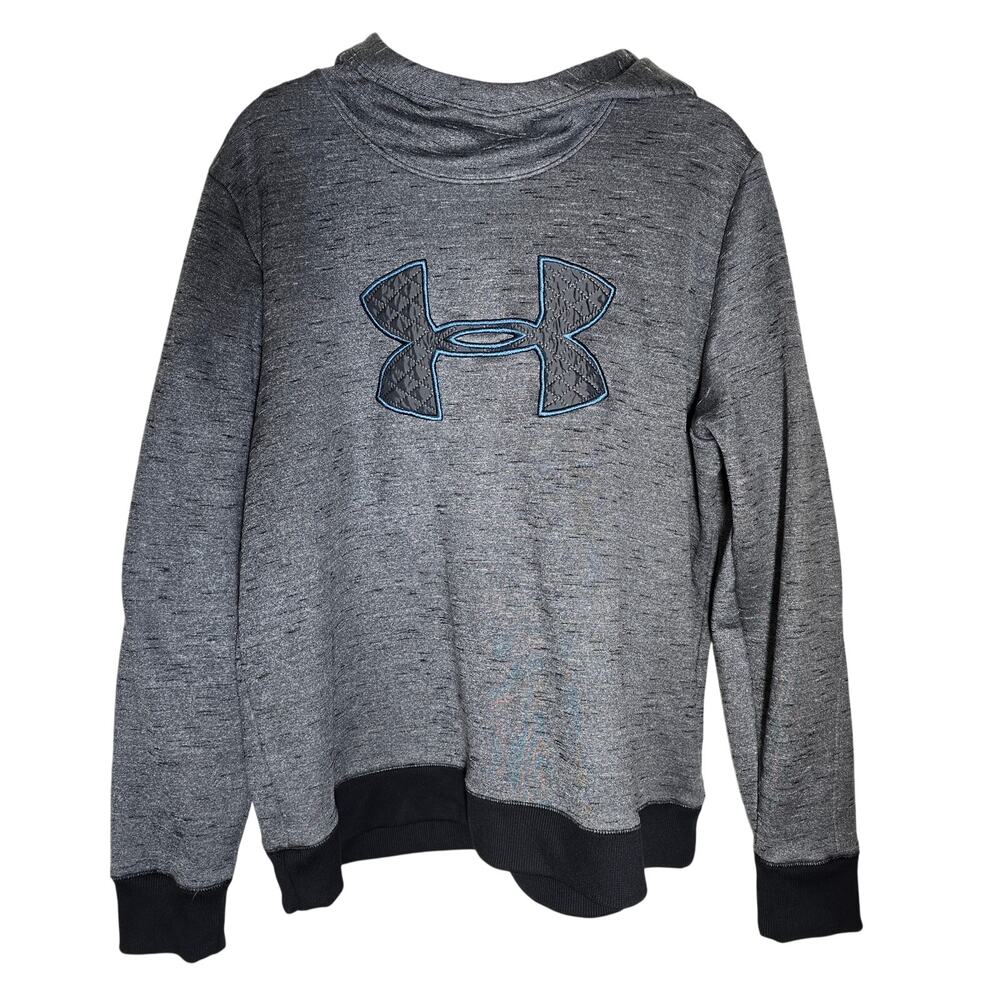 UNDER ARMOUR COLDGEAR HOODIE SWEATSHIRT GRAY BLACK SIZE XL GREAT CONDITION